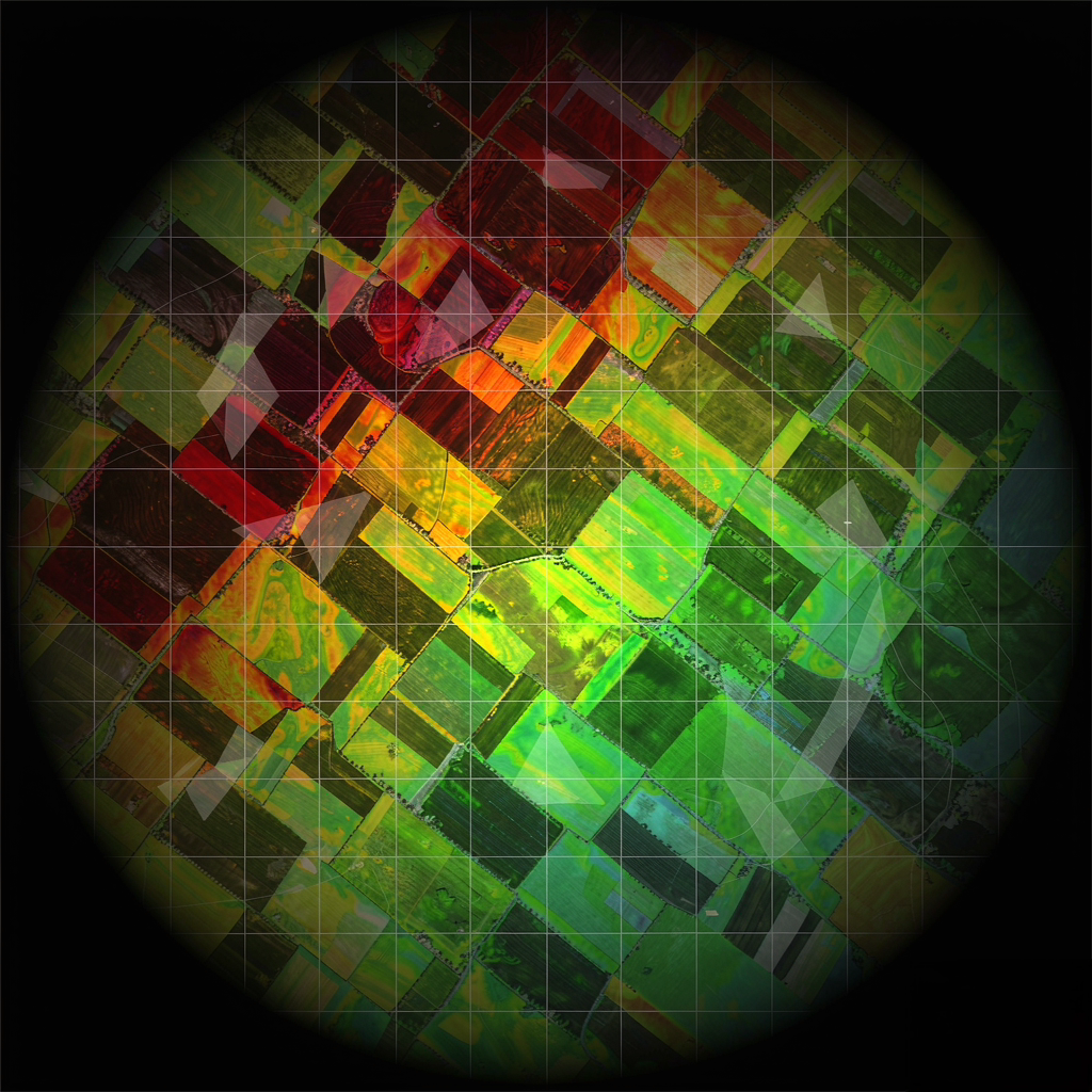 Multispectral NDVI crop-health map